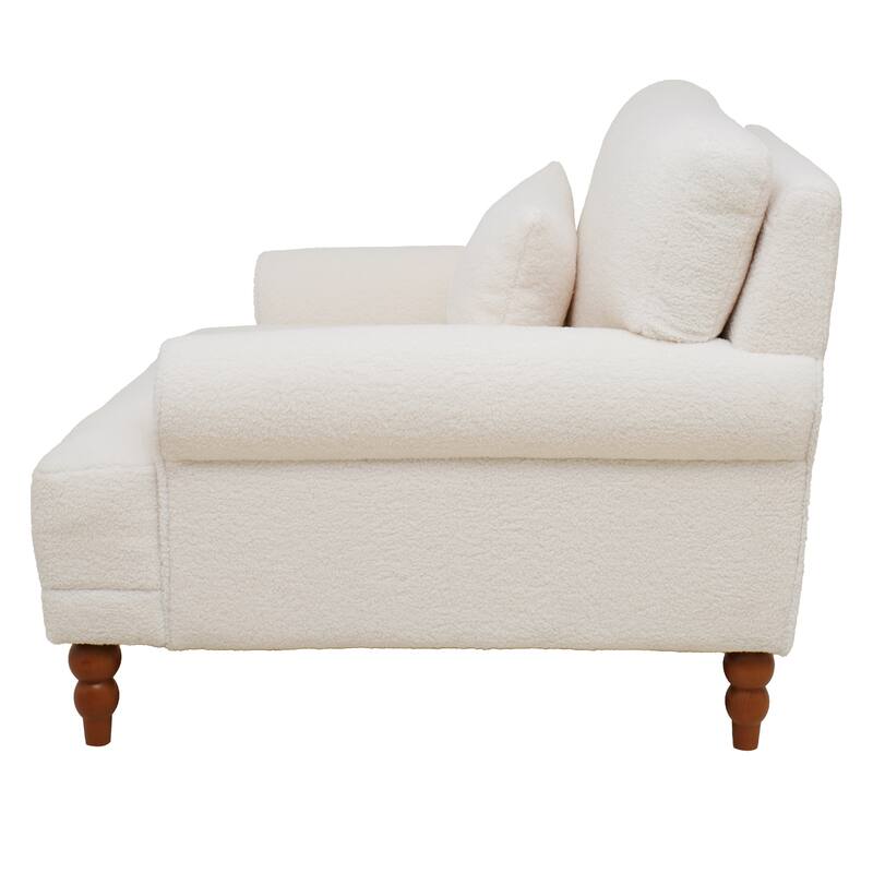 Accent chair, Elegant Circular Armrests, Ergonomic Lumbar Support, Vintage Roman Column Legs, for Living room,Bedroom