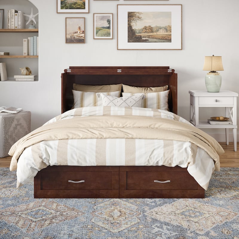 Hamilton Murphy Bed Chest with Mattress and Storage Drawer