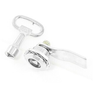 Bedroom Door Security Panel Lock w Triangle Spanner Key - Silver Tone ...