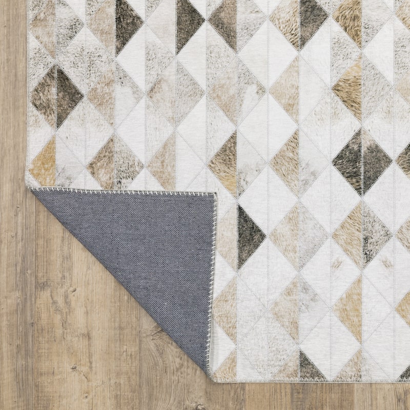 Vista Home Montreux Geometric Animal Print Beige/Cream Area Rug