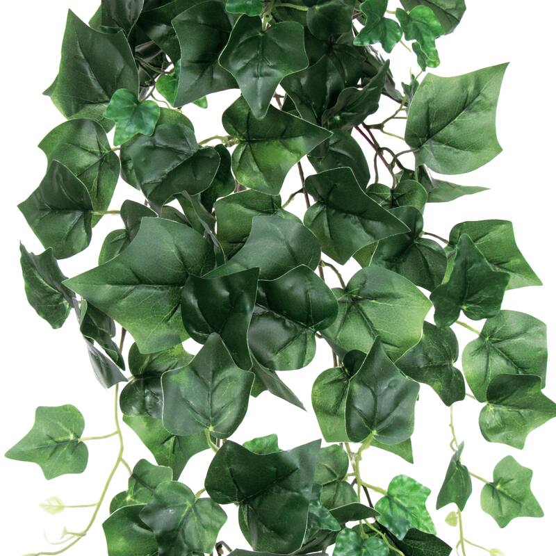Artificial English Ivy Leaf Vine Hanging Plant Greenery Foliage Bush 32in - 32" L x 12" W x 6" DP
