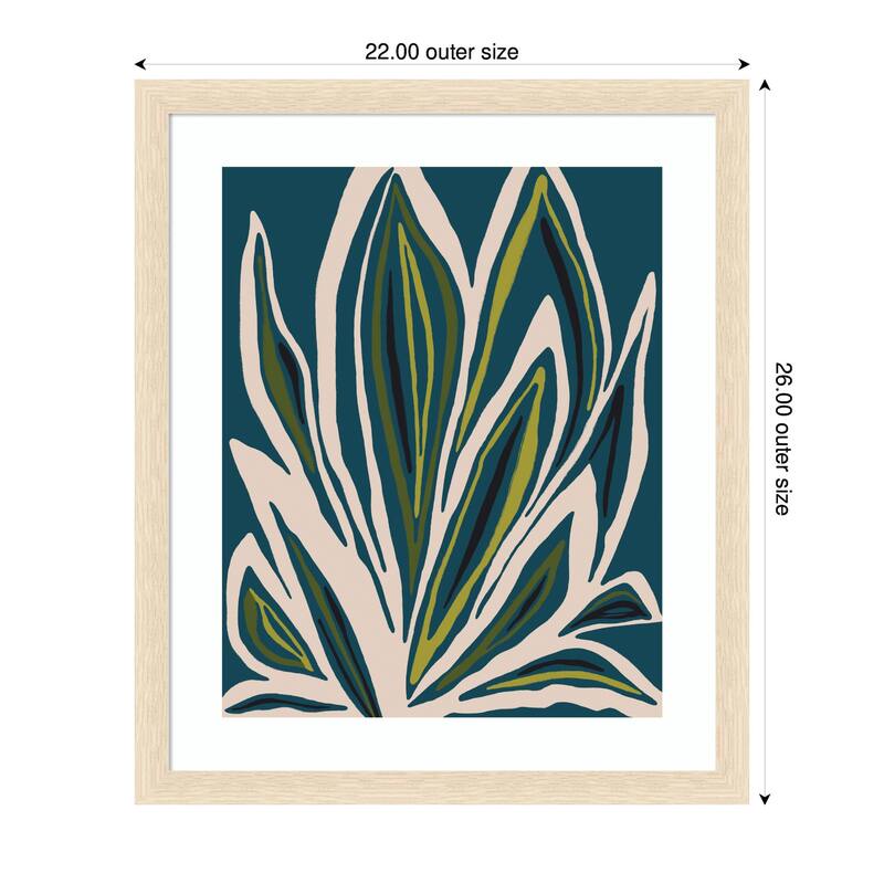 Kate and Laurel Framed Art Blue Flora 1 by Alicia Bock