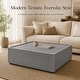 preview thumbnail 5 of 12, 38" Square MGO Coffee Table with a Natural Stone-Look Finish for Living Room & Outdoor Patio
