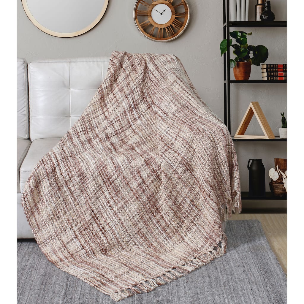 Florence Luxury Throw Blanket 50x60 Soft Cozy Throw for Sofa and Bed.