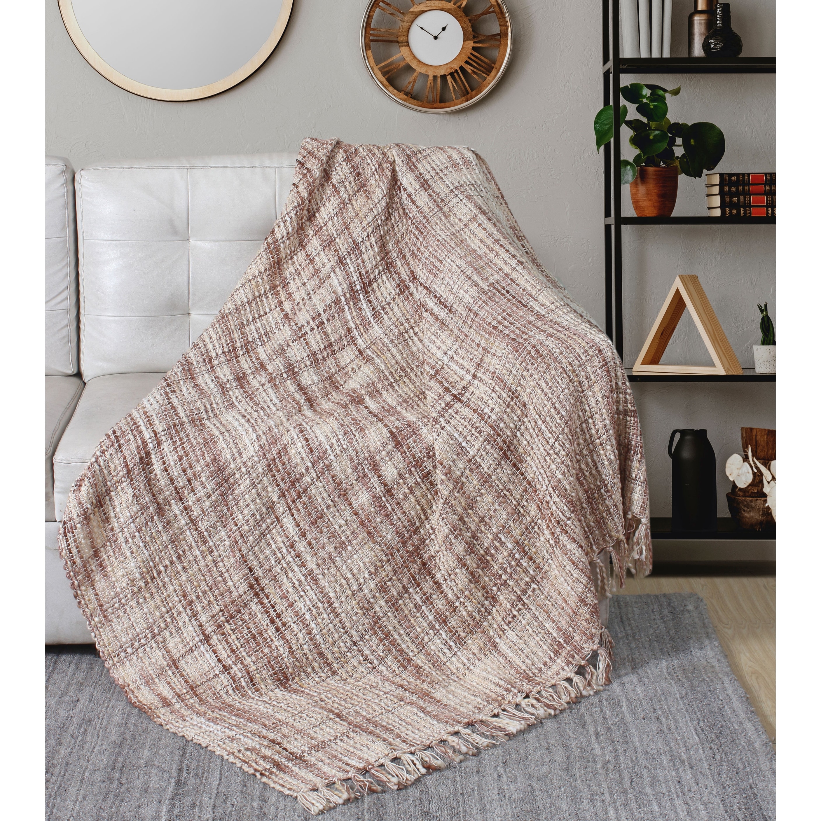 Florence Luxury Throw Blanket 50x60 Soft Cozy Throw for Sofa and Bed.