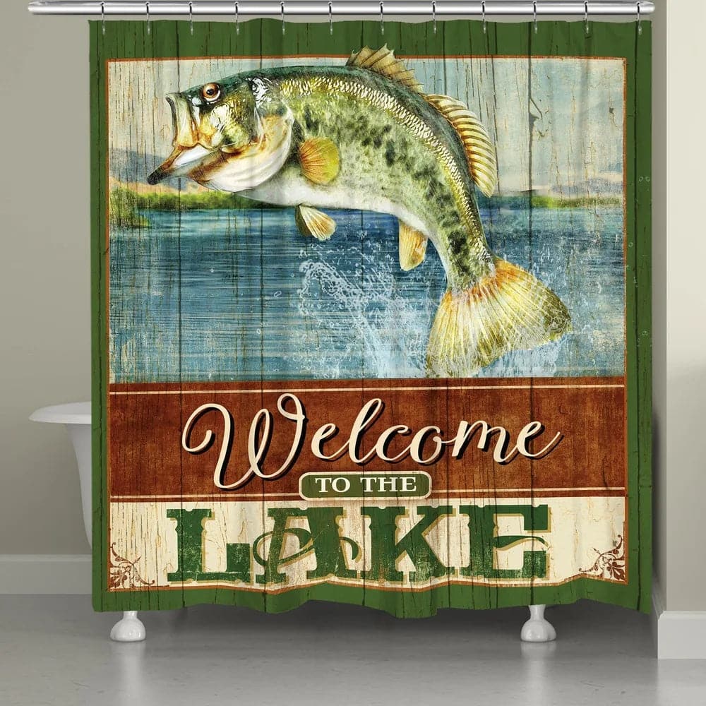 Laural Home Flying Fish Shower Curtain