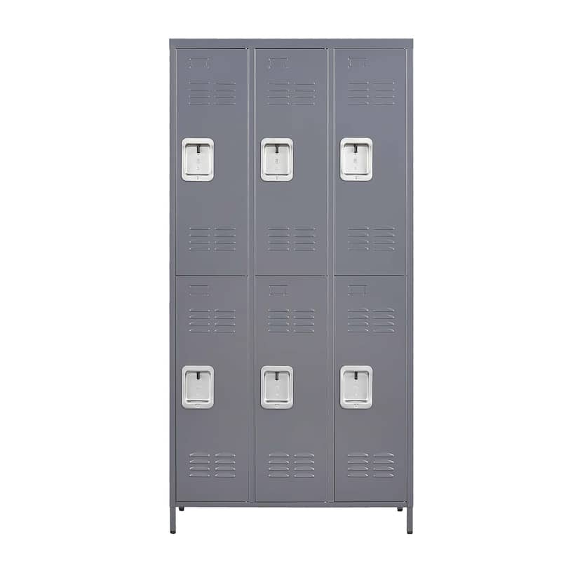 72"H Metal Lockers With Lock for Employees - 6 Door
