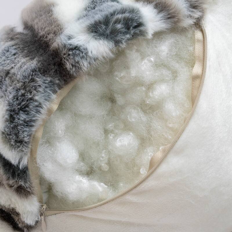 Multi Jacquard FauxFur BedRest, 20" x 18" x 17"