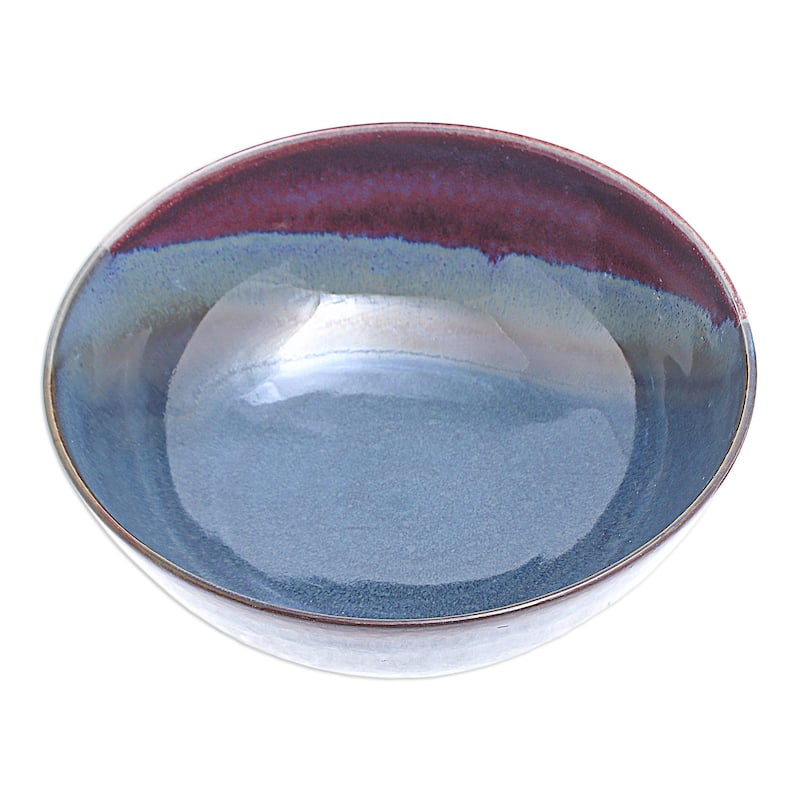 Novica Handmade Happy Harvest Ceramic Soup Bowl