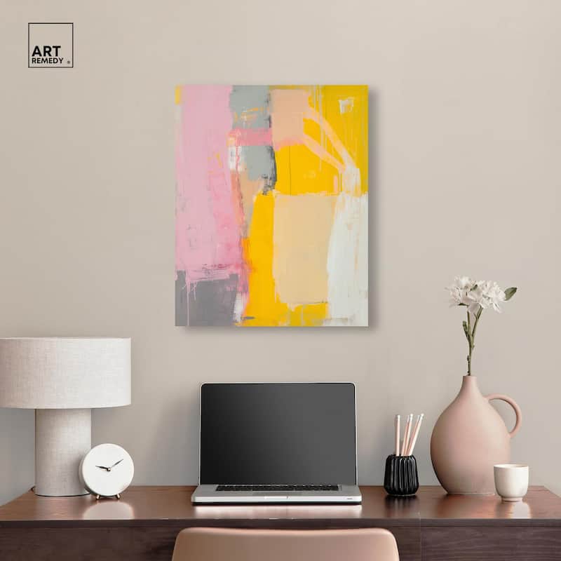 Tangerine Blush I Canvas by Art Remedy, Gallery Wrapped