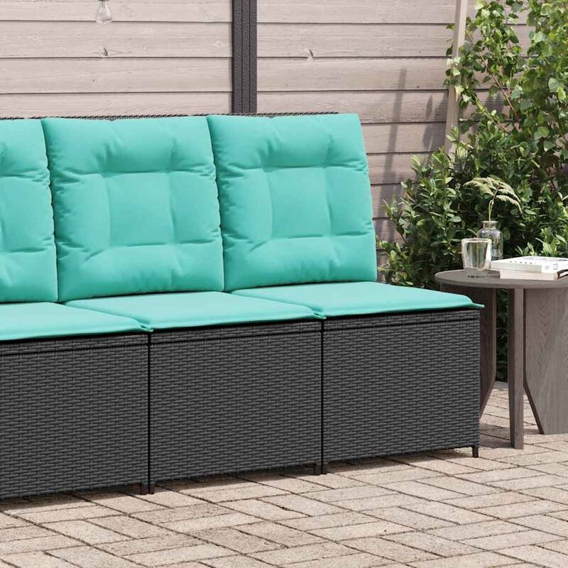 vidaXL Garden Sofa with Cushion Poly rattan - 54 x 67 x 95 cm