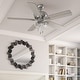 preview thumbnail 1 of 2, Hunter 52" Rosner Ceiling Fan with LED Light Kit and Pull Chain, Transitional, Casual Brushed Nickel