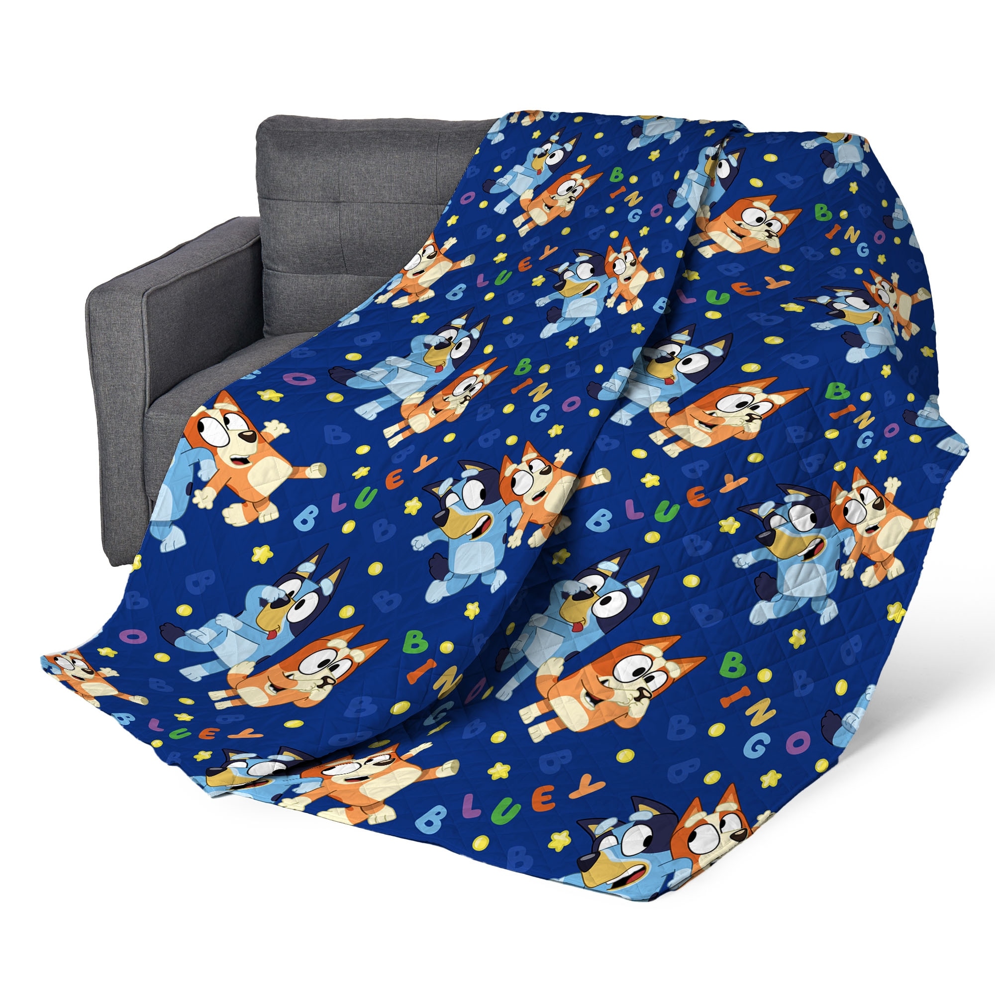Bluey Quilted Throw Blanket