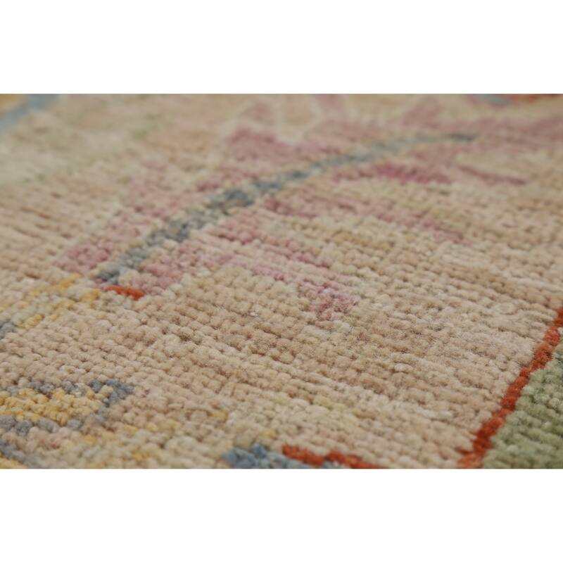 Hand Knotted Oriental 100% Wool Carpet Transitional All-Over Greys & Charcoal Oushak Area Rug - 9' 10'' X 8' 0''