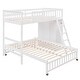 preview thumbnail 8 of 12, Modern Twin Over Full Bunk Bed With Six Drawers And Flexible Shelves With Wheels