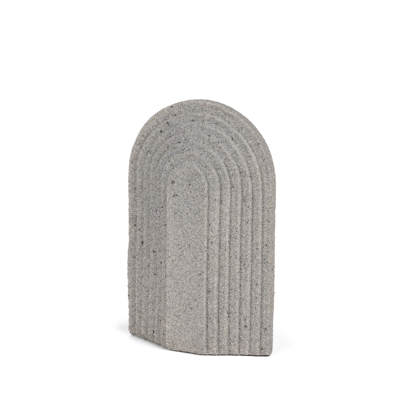 Kael Resin Textured Concrete Gray / Sandstone Decorative Object - 5.3L x 2.4W x 8.0H