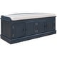 preview thumbnail 26 of 28, Merax 4 Doors Storage Bench with Adjustable Shelves and Removable Cushion