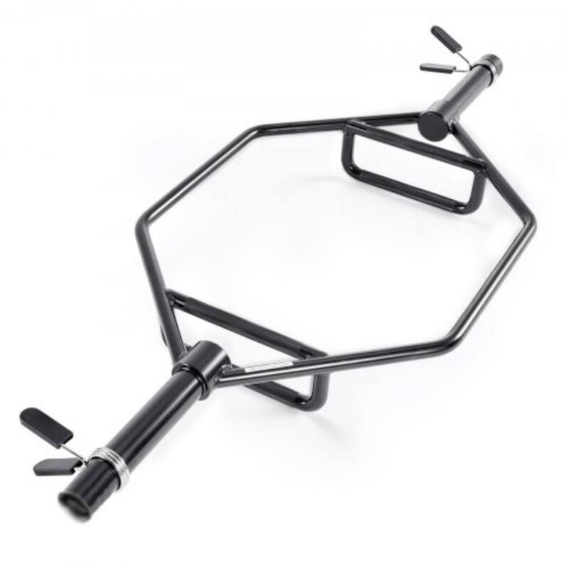 Heavy-Duty Hex Trap Bar for Deadlifts Squats and Farmer Walks 2-Inch Sleeve Strength Gym Bar - 56.1” x 22.8” x 5.8” - Black