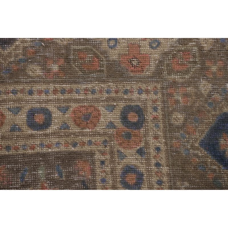 Over-Dyed Tabriz Persian Vintage Rug Hand-Knotted Blue Wool Carpet - 9'4"x 12'10"