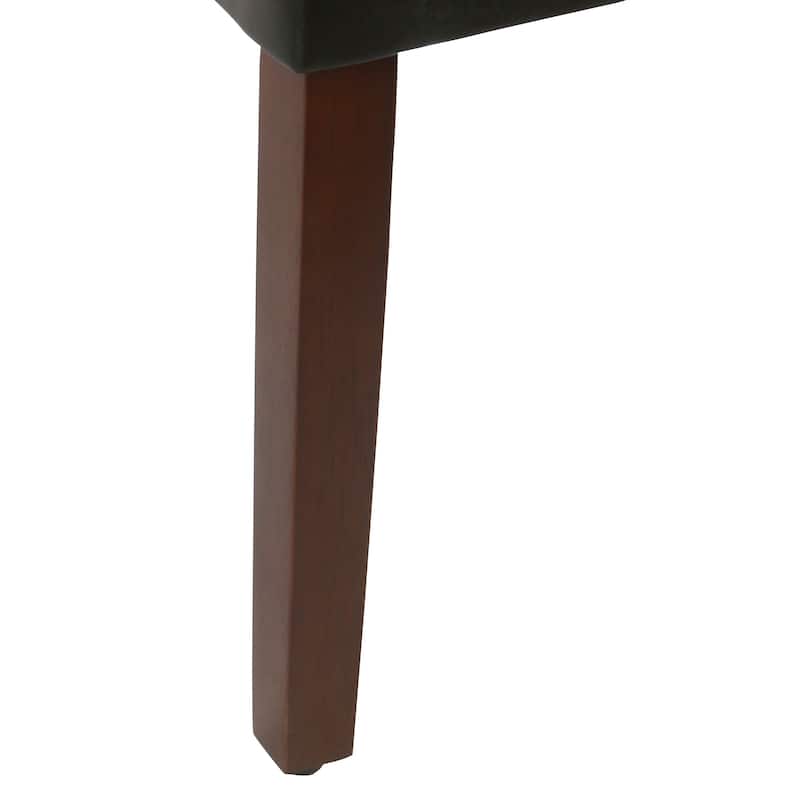 Homepop Parsons Dining Chair - Black Faux Leather - set of 2