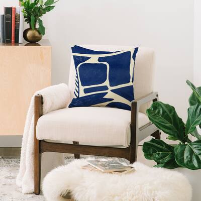 Lola Terracota Strong shapes on simple background Throw Pillow