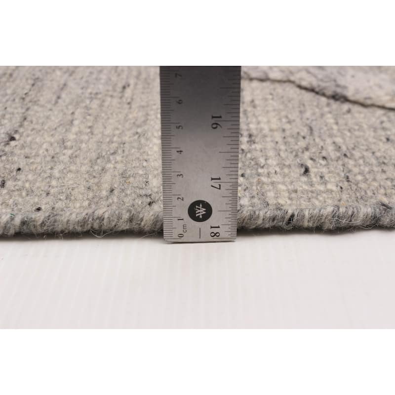 ECARPETGALLERY Hand-knotted Tangier Light Grey Wool Rug - 8'0 x 10'0