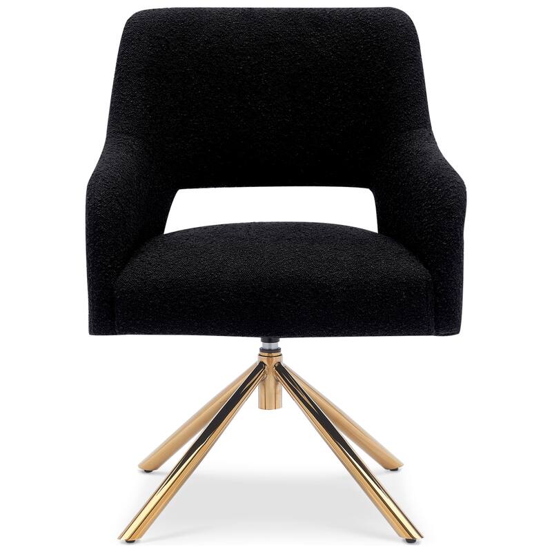 Boucle Polyester Upholstered Swivel Accent Chair - Stain Resistant (Set of 4)