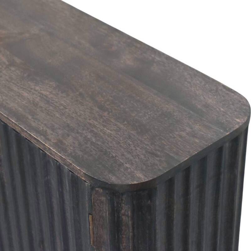 Artisan Furniture Solid Wood Savoy Sideboard, Black Ash, 2-Doors ,3-Drawers