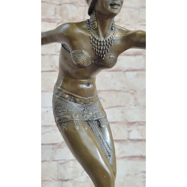Phoenician Dancer Art Deco Bronze Statue Sculpture After D.H.