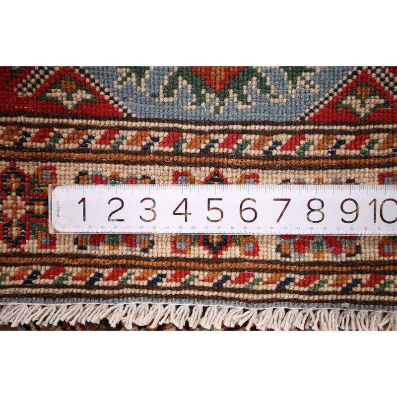 Blue Kazak Oriental Foyer Rug Handmade Wool Carpet - 2'0" x 2'9"