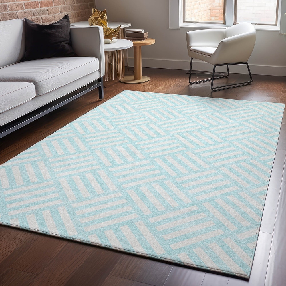 Premium Washable Super Soft Contemporary Mosaic Mayfield Rug