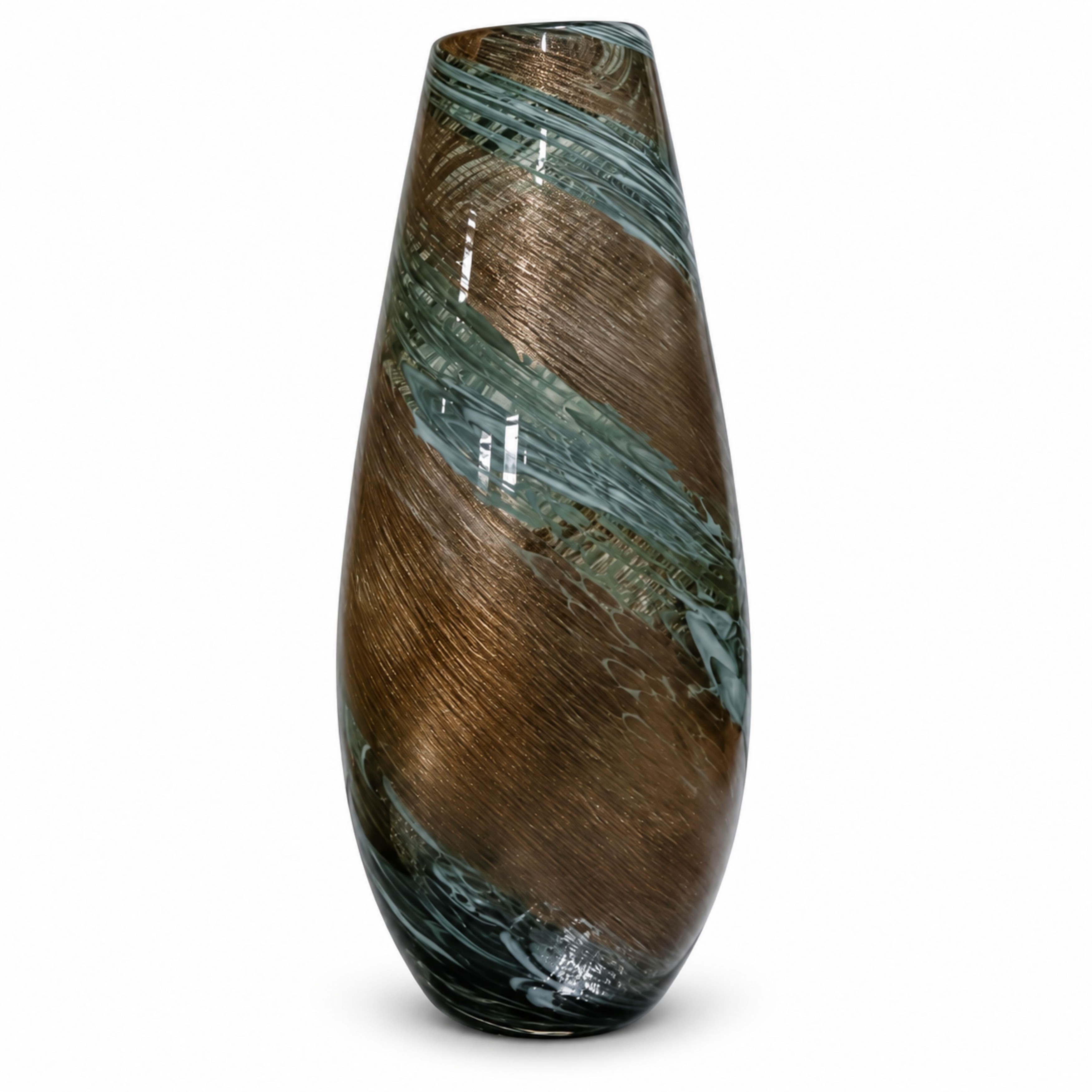Aria Home Art Glass Vase Decorative Accent for Modern Interiors