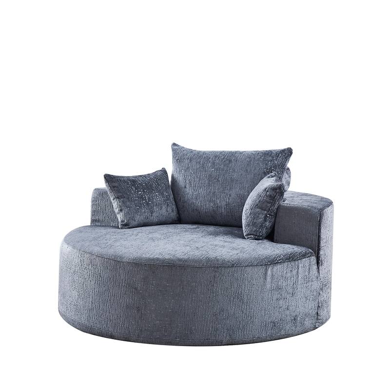 Comfortable Chenille Sponge Sofa for Various Rooms, No Assembly Needed