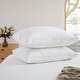preview thumbnail 10 of 19, Set of 2 100% Organic Cotton Down Feather Pillow-in-a-pillow Design Bed Pillow Medium-Soft - King