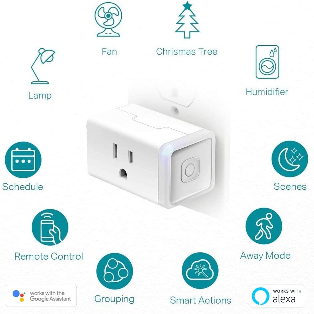 Nexxt Smart Plug Home WIFI Outlet Compatible with Google and Alexa-Voice  control-Programmable schedule - white - Bed Bath & Beyond - 31585296