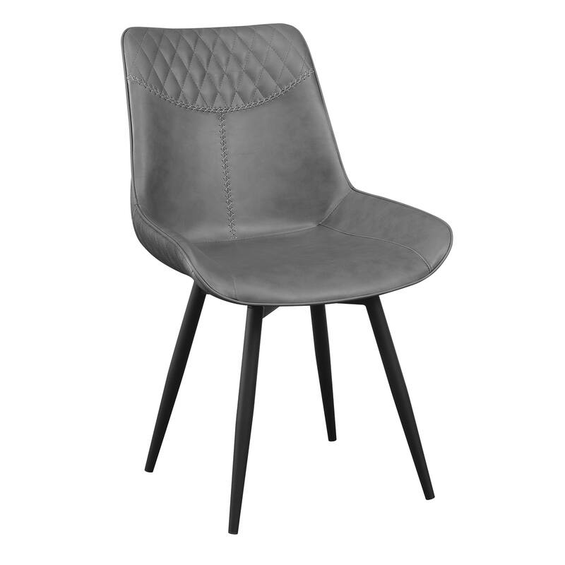 Blakely Grey Tufted Swivel Side Chairs (Set of 2)