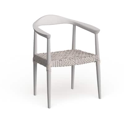 SAFAVIEH Juneau Leather Woven Accent Chair - 25" W x 20.9" L x 30.9" H