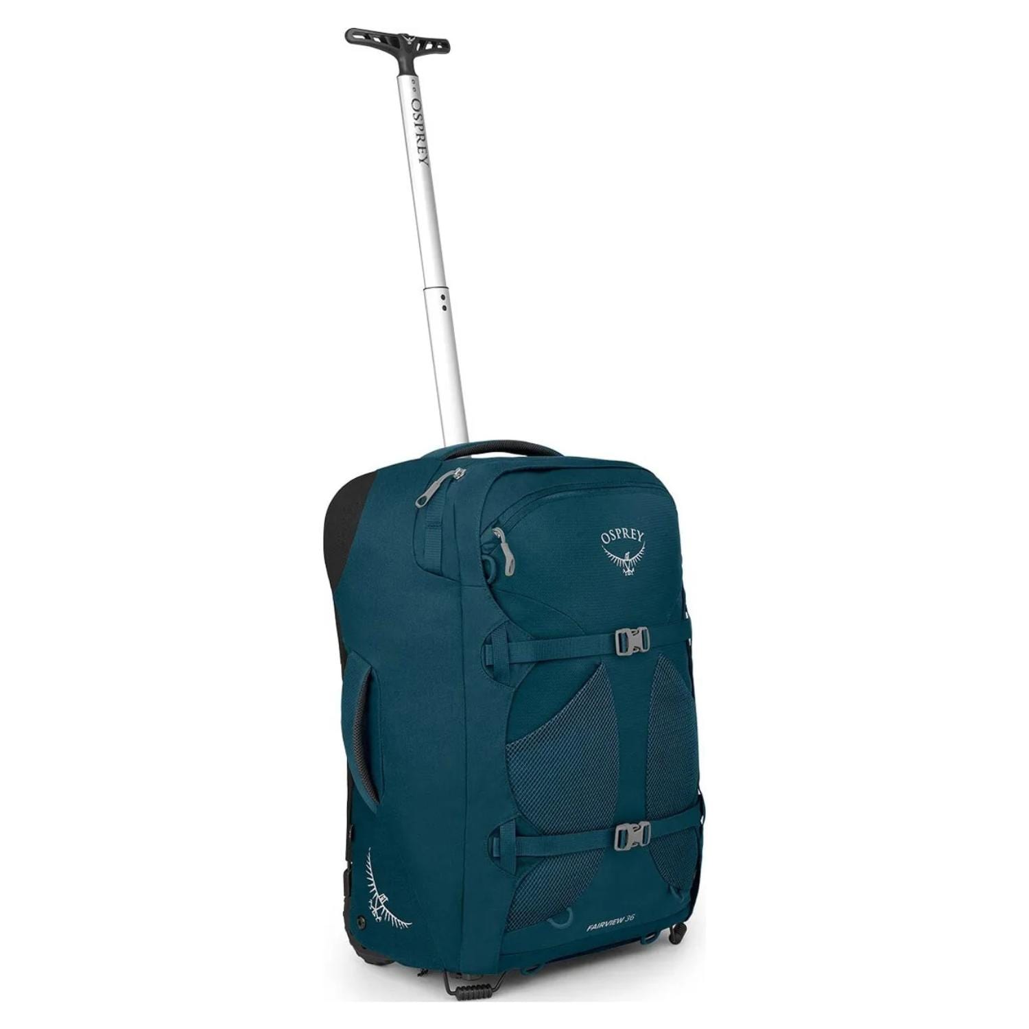 36L Fairview Wheeled Convertible Travel Backpack, Night Jungle Blue