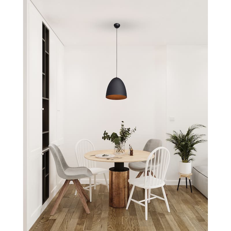 Access Lighting Nostalgia 1-light Matte Black Dome Pendant