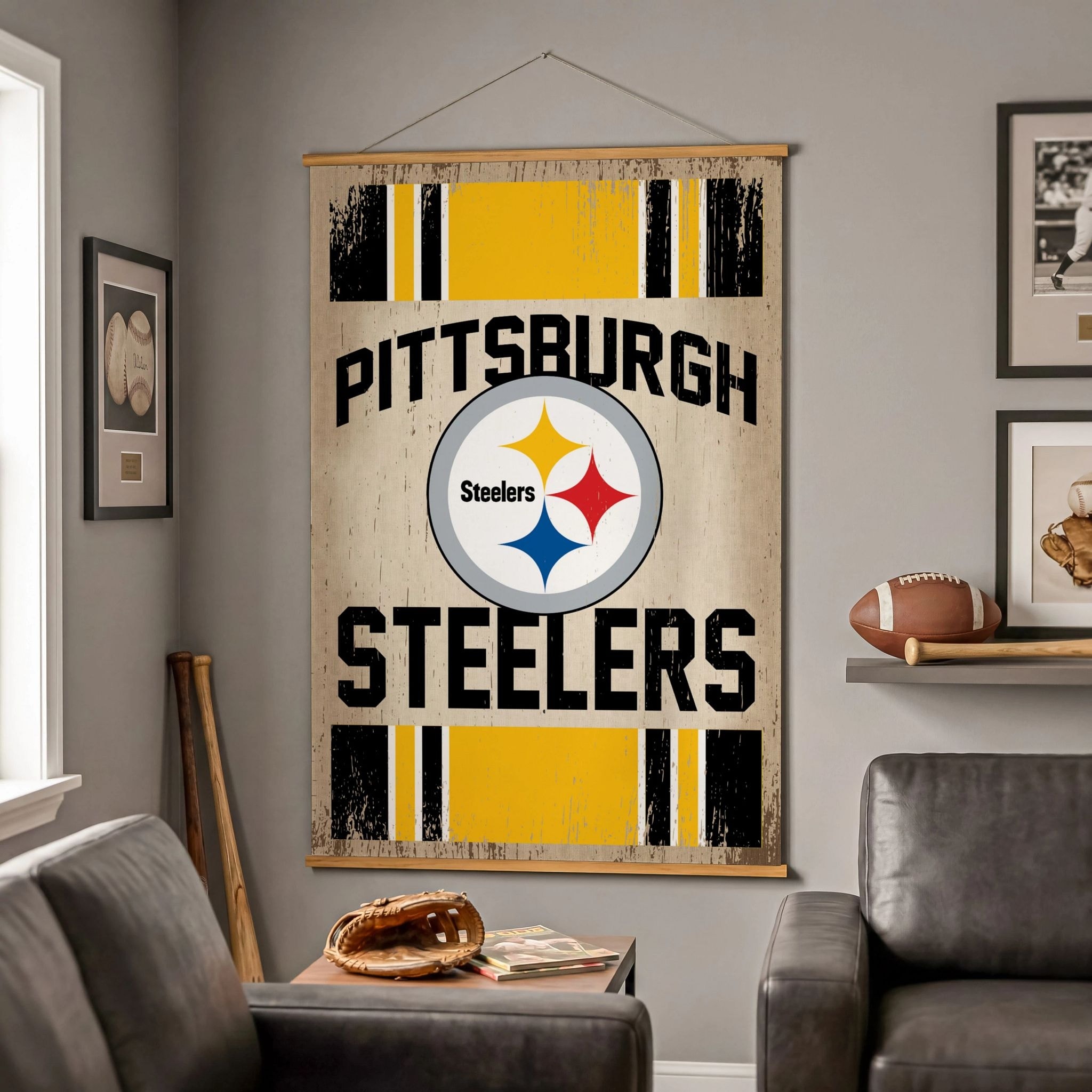 Pittsburgh Steelers Canvas Wall Tapestry