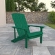 preview thumbnail 1 of 6, Outdoor All-Weather Poly Resin Wood Adirondack Chair - 29.5"W x 33.5"D x 35"H Green