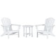 preview thumbnail 36 of 96, Altura Classic Outdoor Eco-Friendly All Weather Adirondack Chairs with Side Table (3-Piece Set)