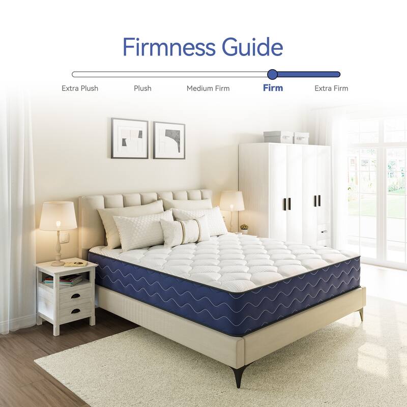 SweDrea 10 in. Firm Hybrid Mattress Cooling and Breathable with CertiPUR-US, SGS and OEKO-TEX