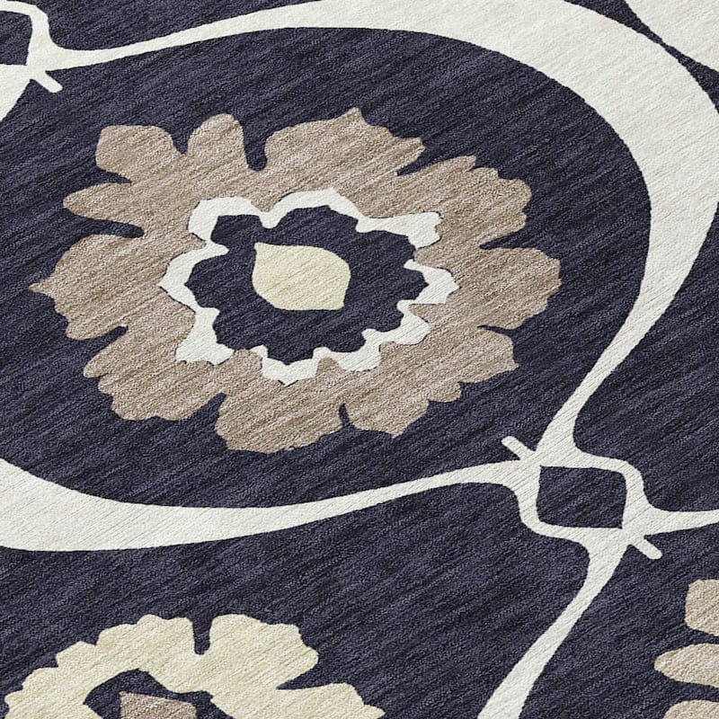 HomeRoots Medallion Transitional Rectangle Outdoor Rug