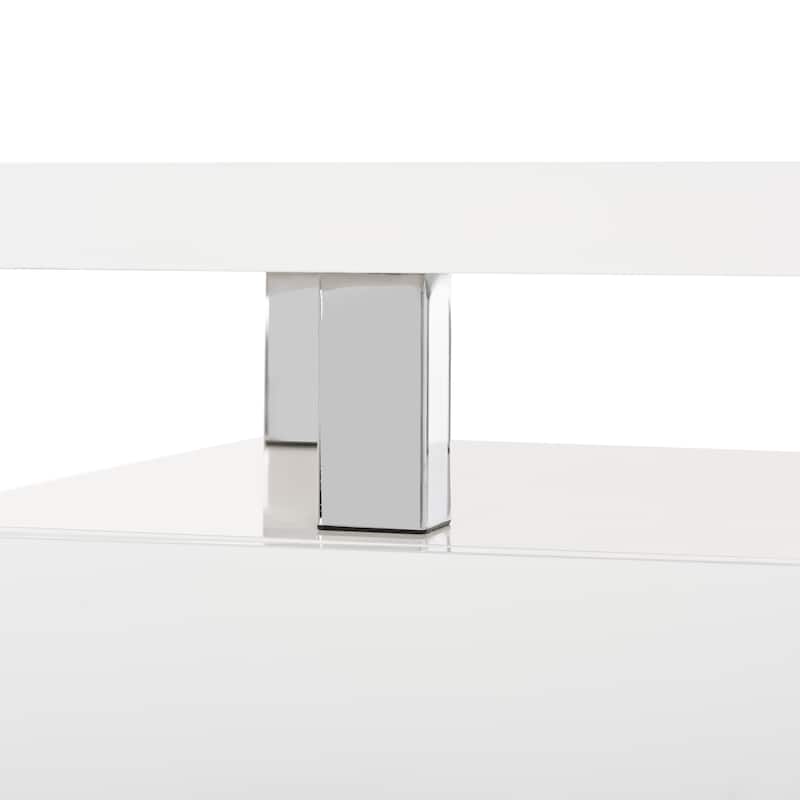 SAFAVIEH Patti White Chrome Desk