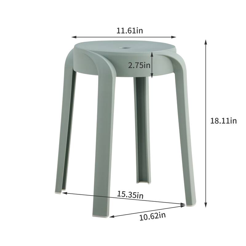 6 Pack Stackable Plastic Stools