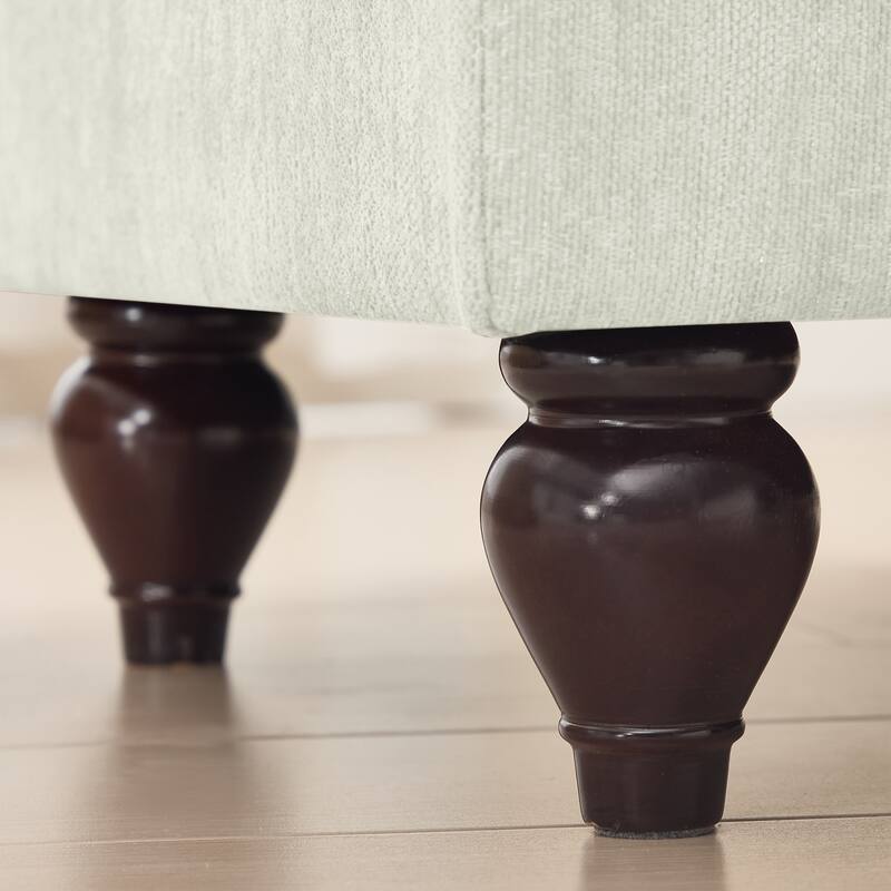 GDFStudio - Classic U-Shaped Chenille 4-Seater 137.8" Sectional Sofa with Ottomans