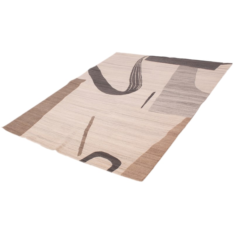 ECARPETGALLERY Hand-knotted Alma Ivory Wool Rug - 8'1 x 10'0