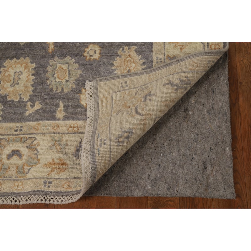 Hand Knotted Oriental 100% Wool Carpet Transitional All-Over Greys & Charcoal Oushak Area Rug - 5' 2'' X 3' 2''