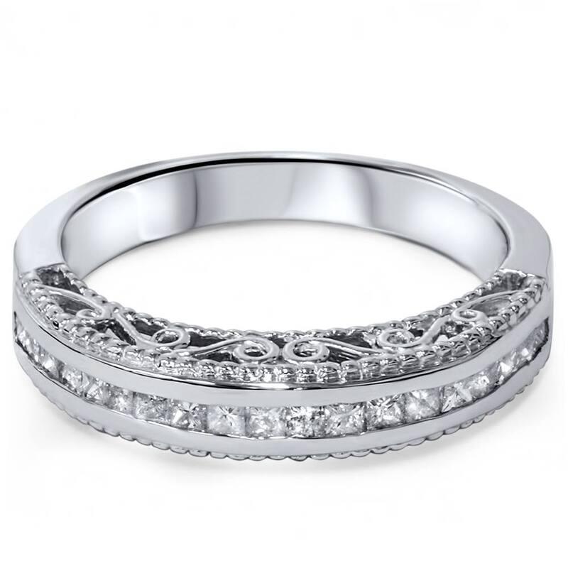 1/2ct Princess Cut Vintage Diamond Anniversary Ring